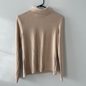 [Uniqlo] Beige Fleece Turtleneck
